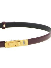 Alberta Ferretti Striped Buckle Belt Red