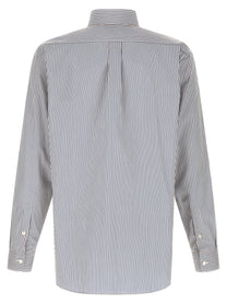 Fendi Striped Button Down Shirt Blue