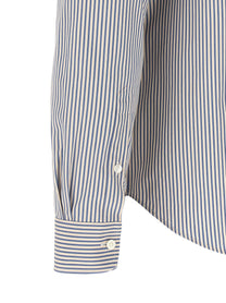 Fendi Striped Button Down Shirt Blue
