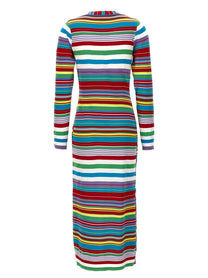 Moschino Jeans Striped Cardigan Gold, view 2