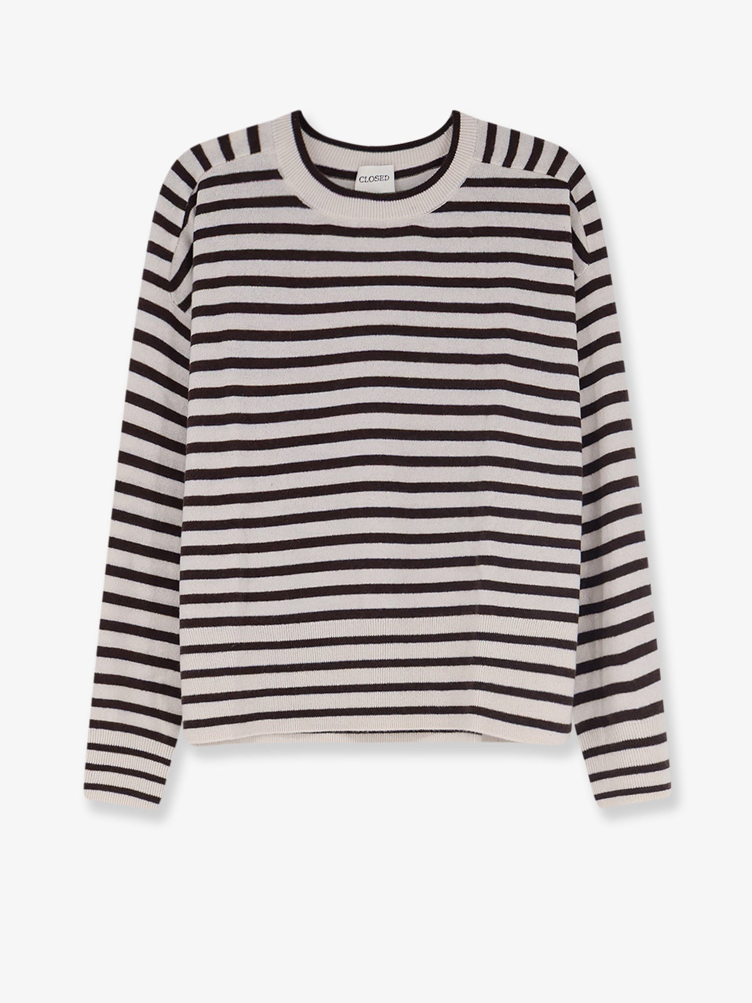 Closed Women's Striped Cashmere Sweater Brown