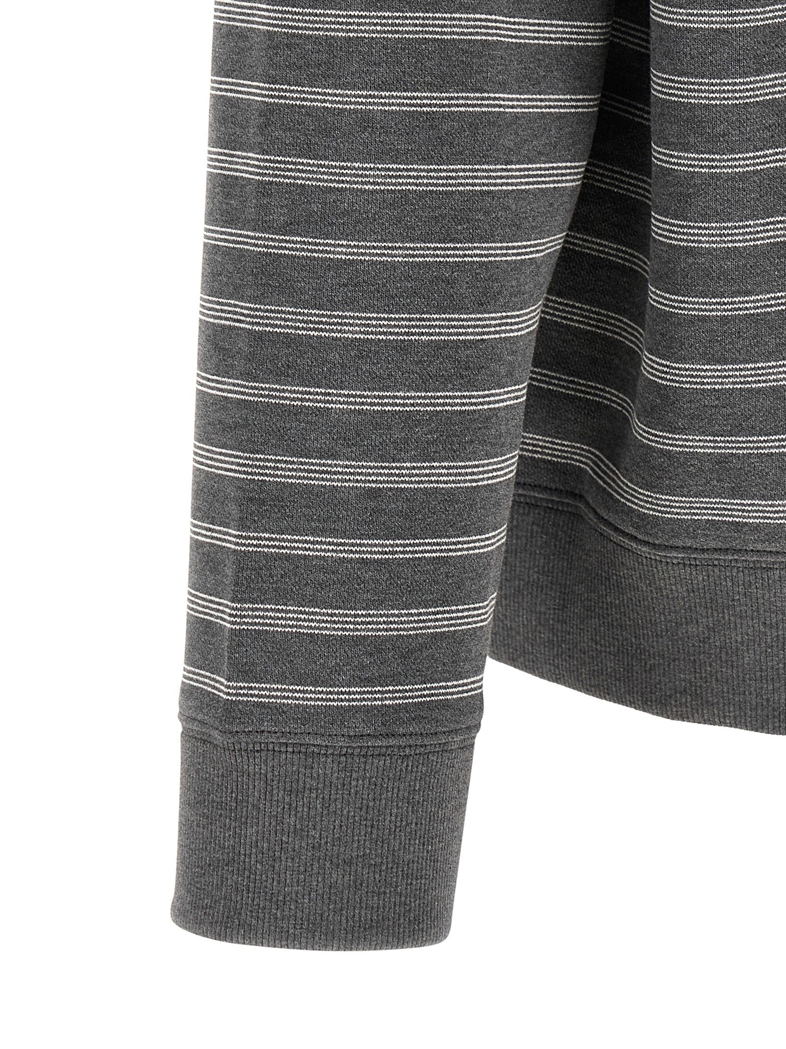 Miu Miu Striped Collared Sweatshirt Gold