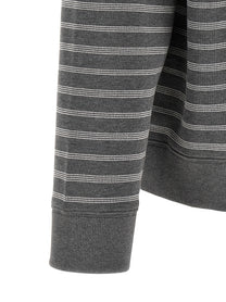 Miu Miu Striped Collared Sweatshirt Gold
