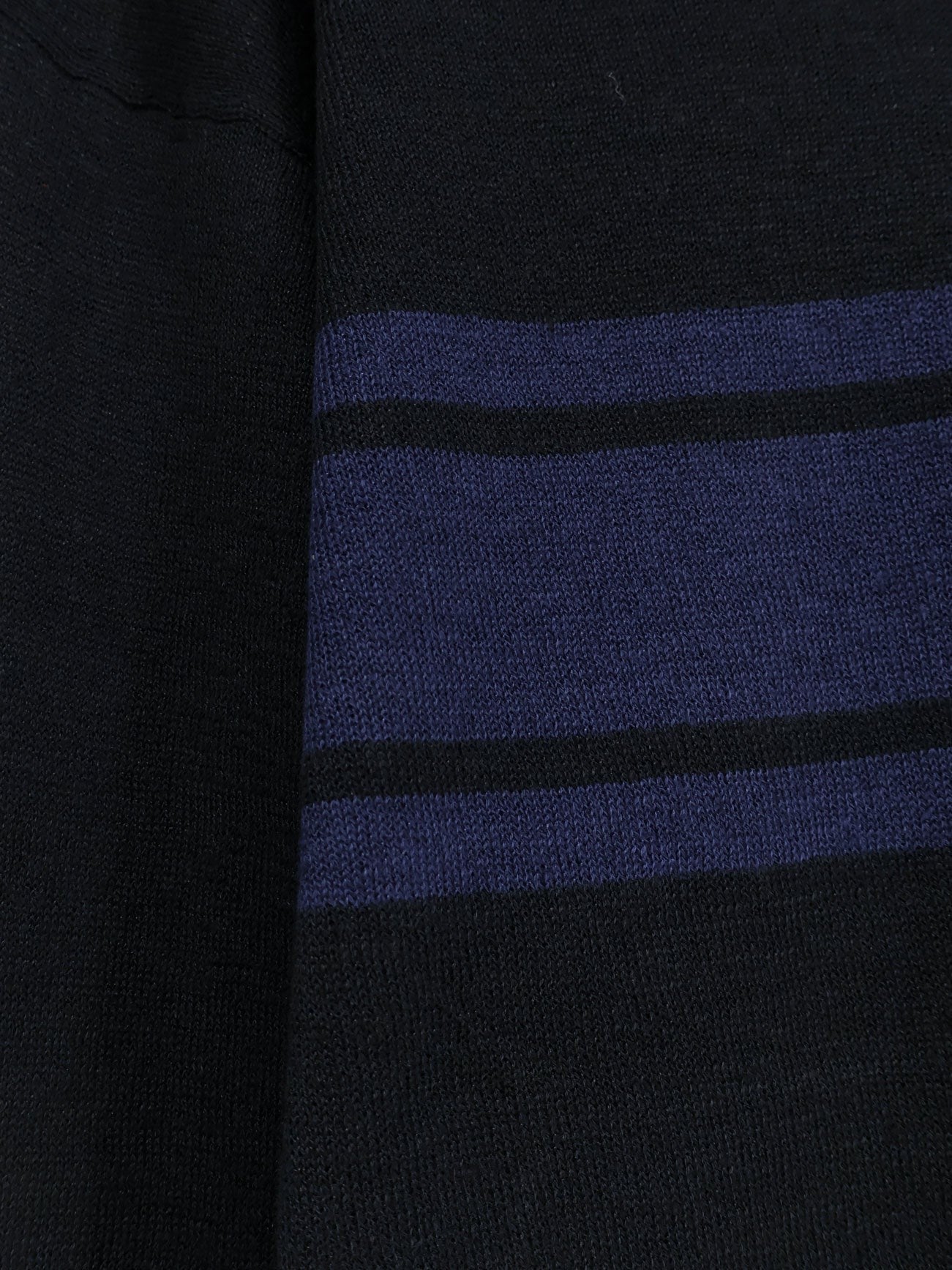 Stussy Men's Striped Cotton and Linen Sweater Black