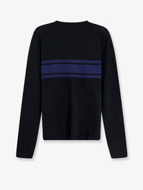 Stussy Men's Striped Cotton and Linen Sweater Black