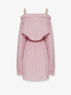 Miu Miu Women's Striped Cotton Shirt Dress Pink, view 4