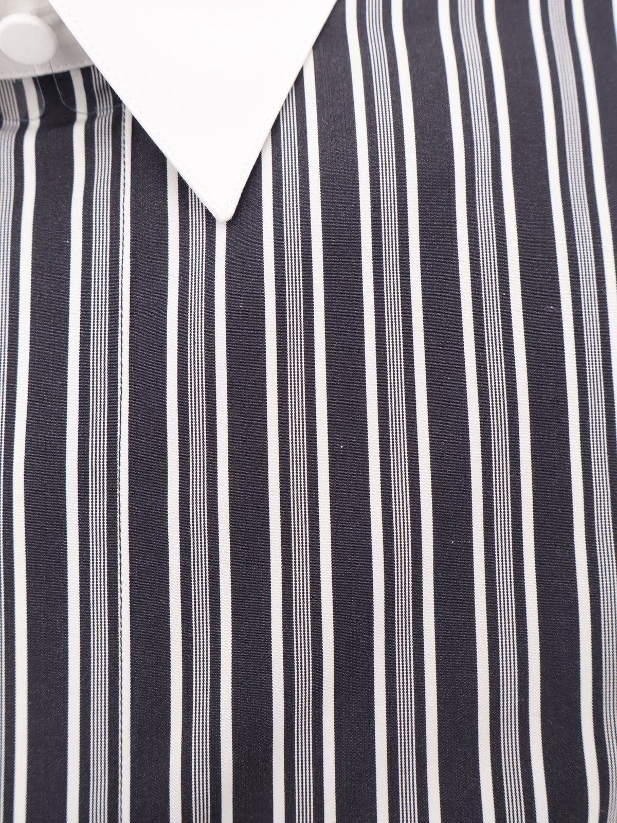 Tom Ford Men's Striped Cotton Shirt Black, view 2