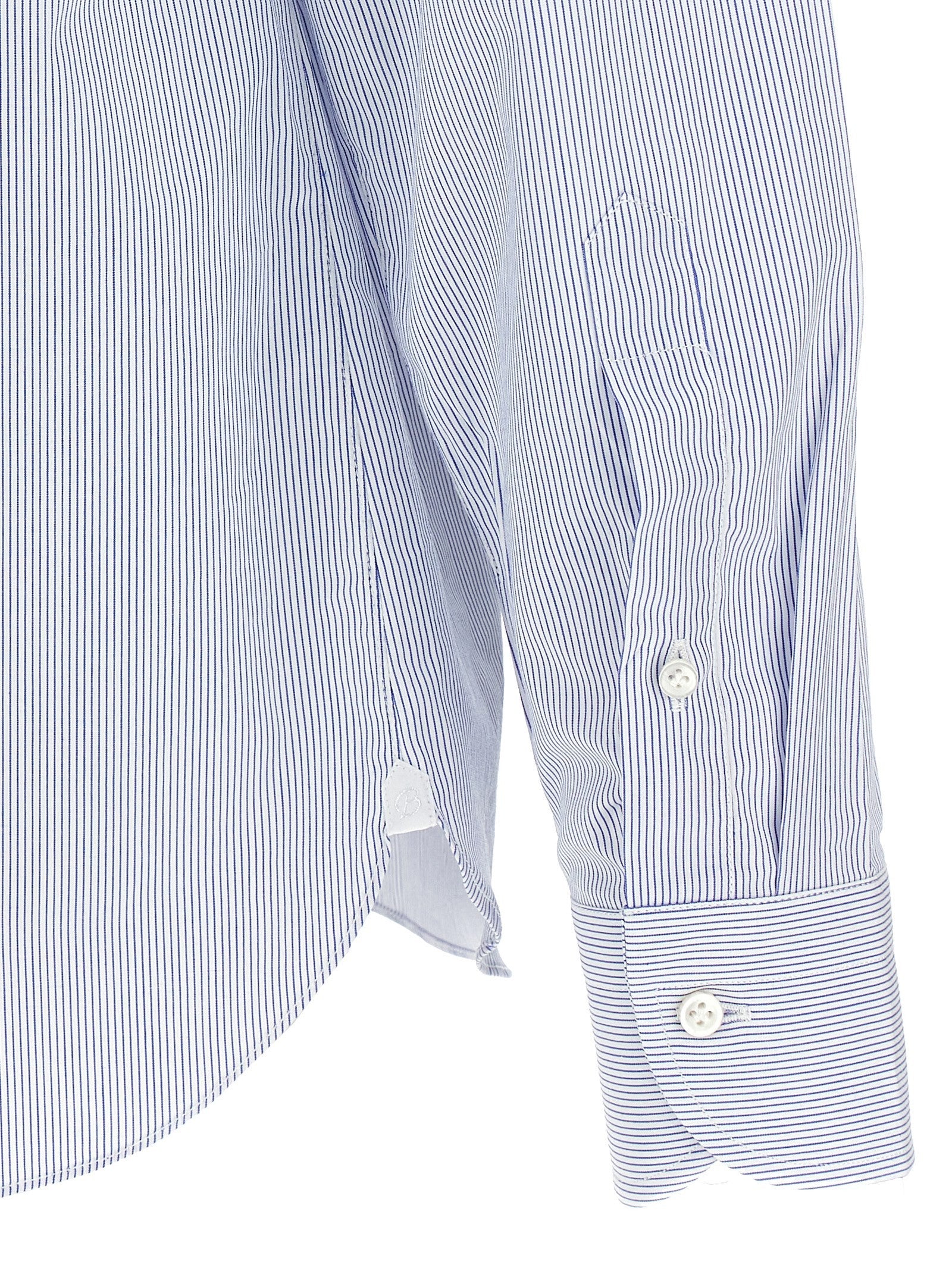 Borriello Striped Cotton Shirt Blue