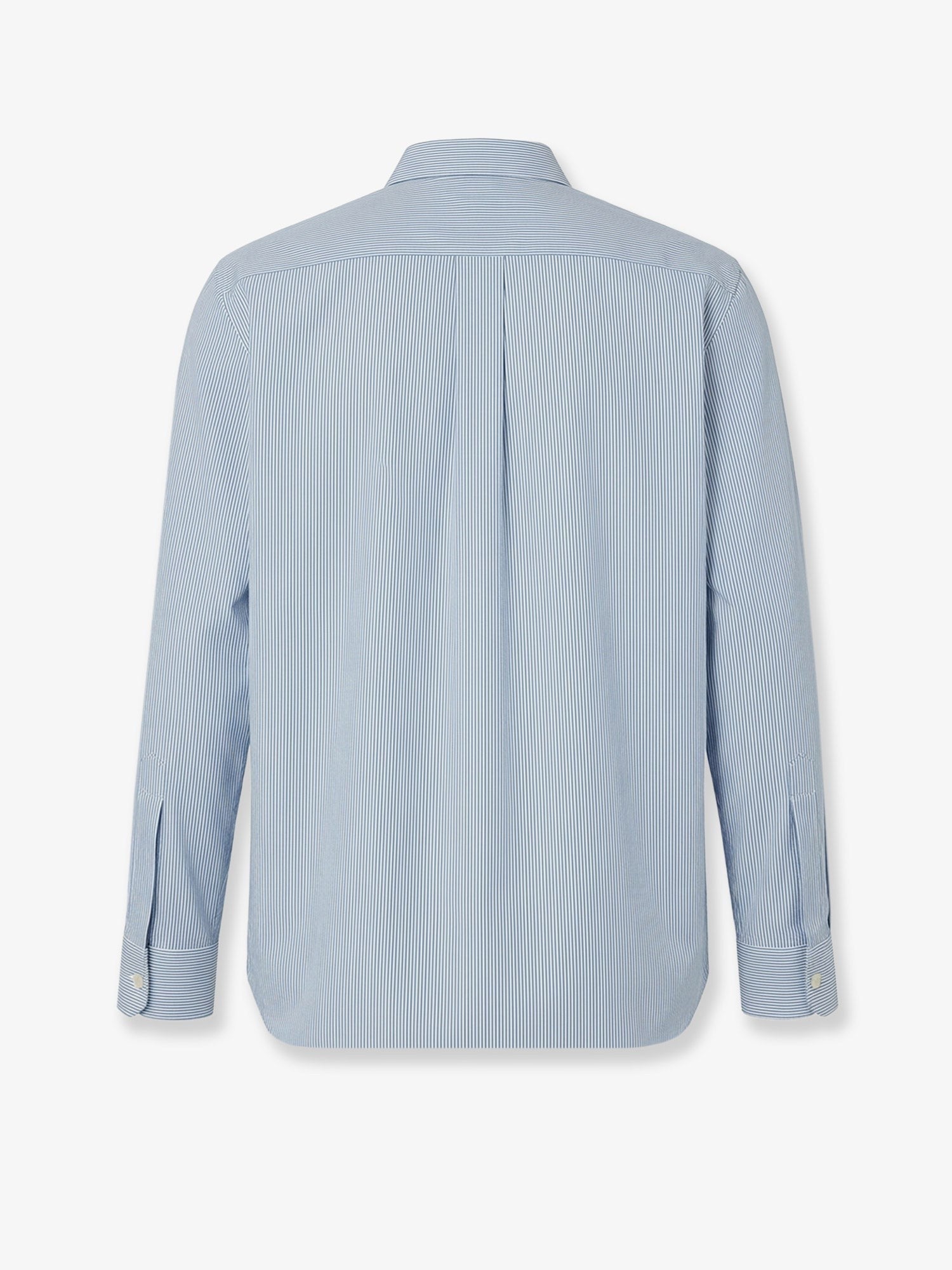 Burberry Men's Striped Cotton Shirt Blue