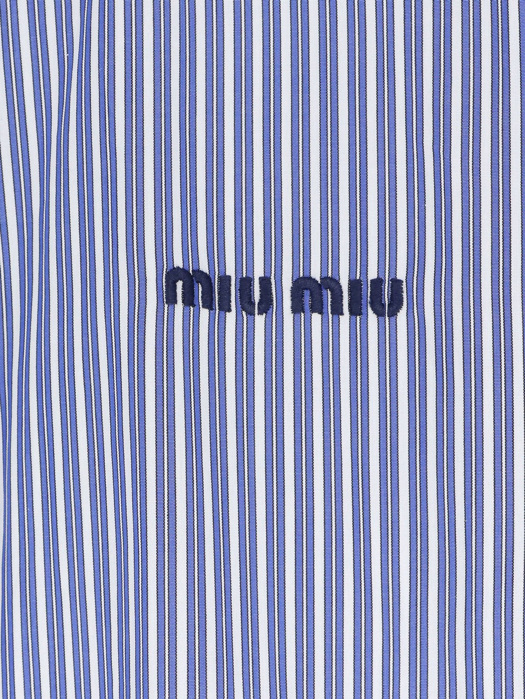 Miu Miu Women's Striped Cotton Shirt White