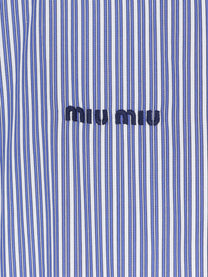 Miu Miu Women's Striped Cotton Shirt White