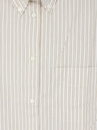 ASPESI Women's Striped Cotton Shirt Beige, view 3