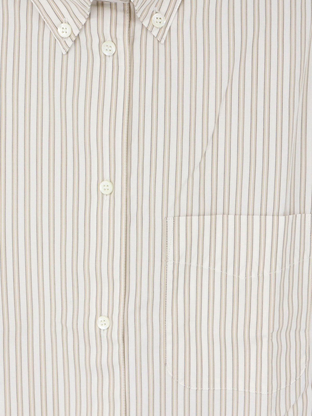 ASPESI Women's Striped Cotton Shirt Beige, view 3