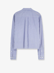 Miu Miu Women's Striped Cotton Shirt White
