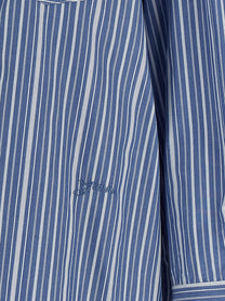Ganni Striped Cotton Shirt Blue