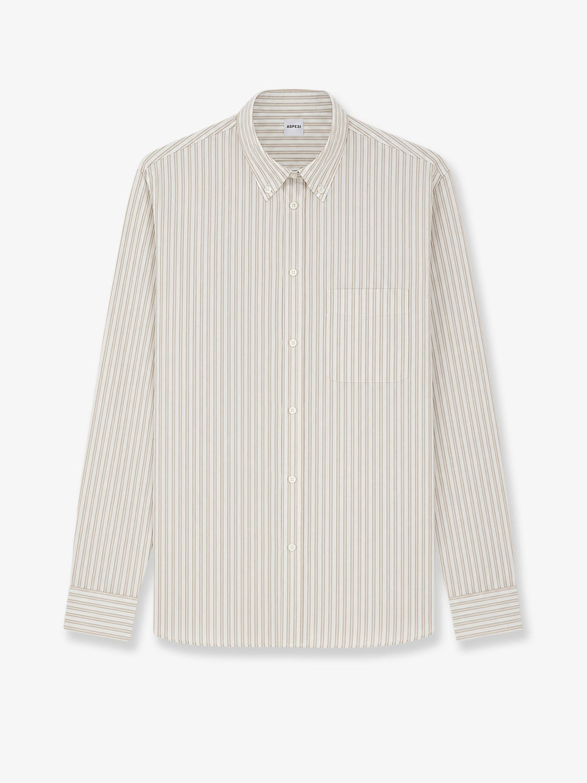ASPESI Women's Striped Cotton Shirt Beige