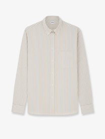 ASPESI Women's Striped Cotton Shirt Beige