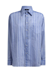 Etro Women's Striped Cotton Shirt Blue