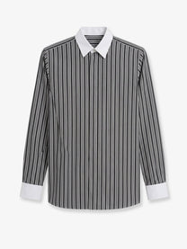 Tom Ford Men's Striped Cotton Shirt Black