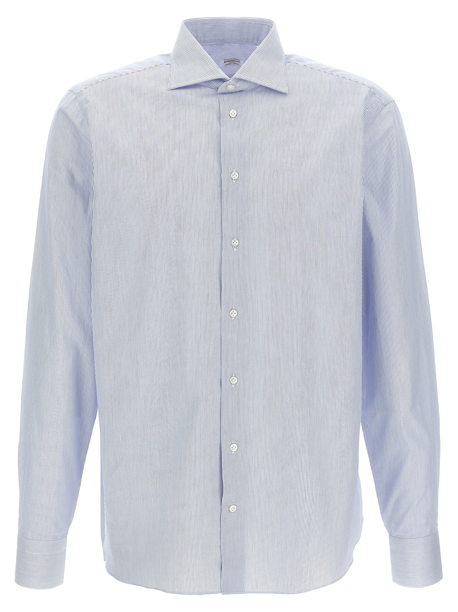 Borriello Striped Cotton Shirt Blue