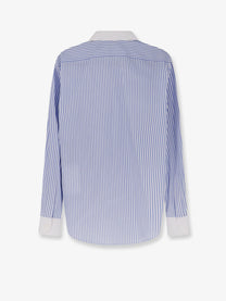 Celine Men's Striped Cotton Shirt White Celine