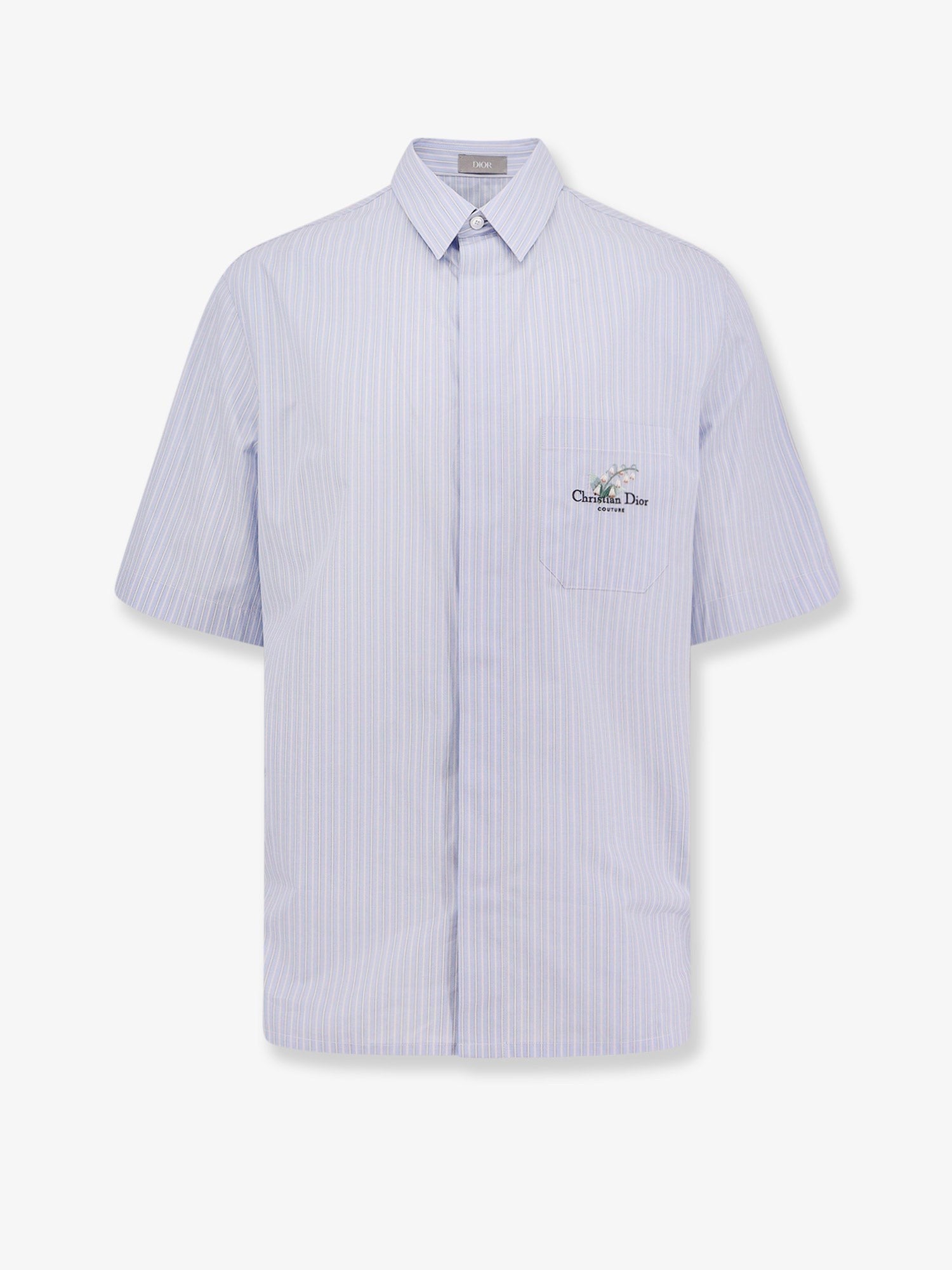 Dior Men's Striped Cotton Shirt Blue Dior