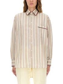 Etro Women's Striped Cotton Shirt Multicolor