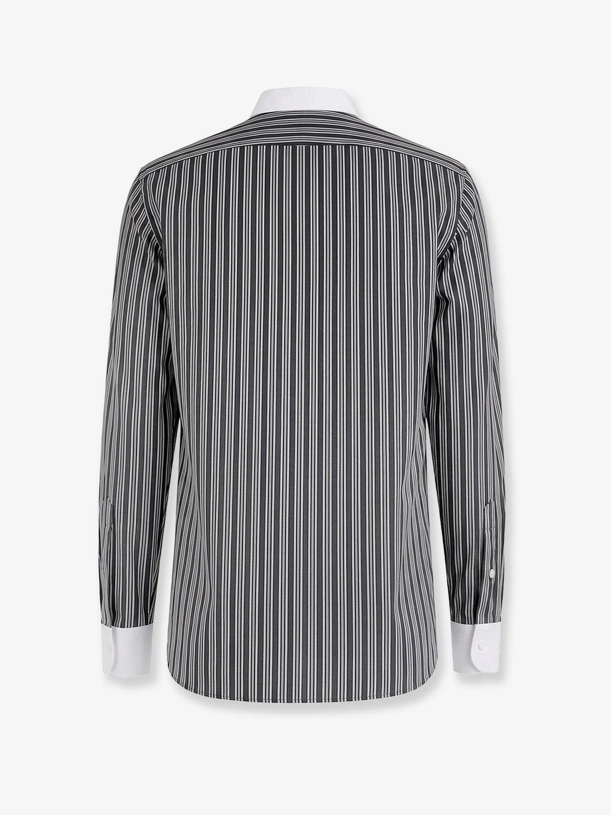 Tom Ford Men's Striped Cotton Shirt Black, view 3