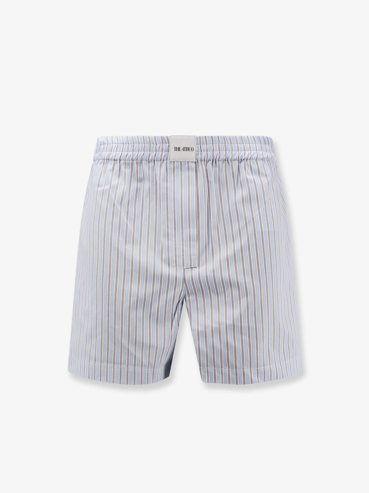 The Attico Women's Striped Cotton Shorts White