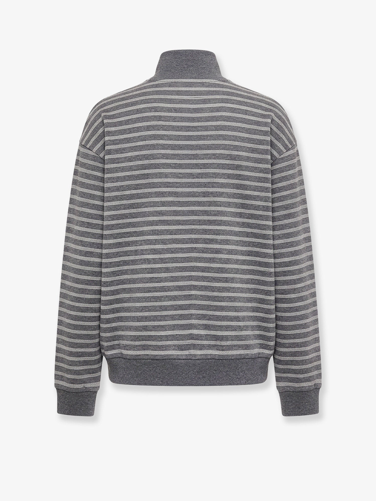 Miu Miu Women's Striped Cotton Sweatshirt White