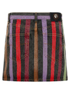 Versace Striped Denim Skirt Gold, view 2