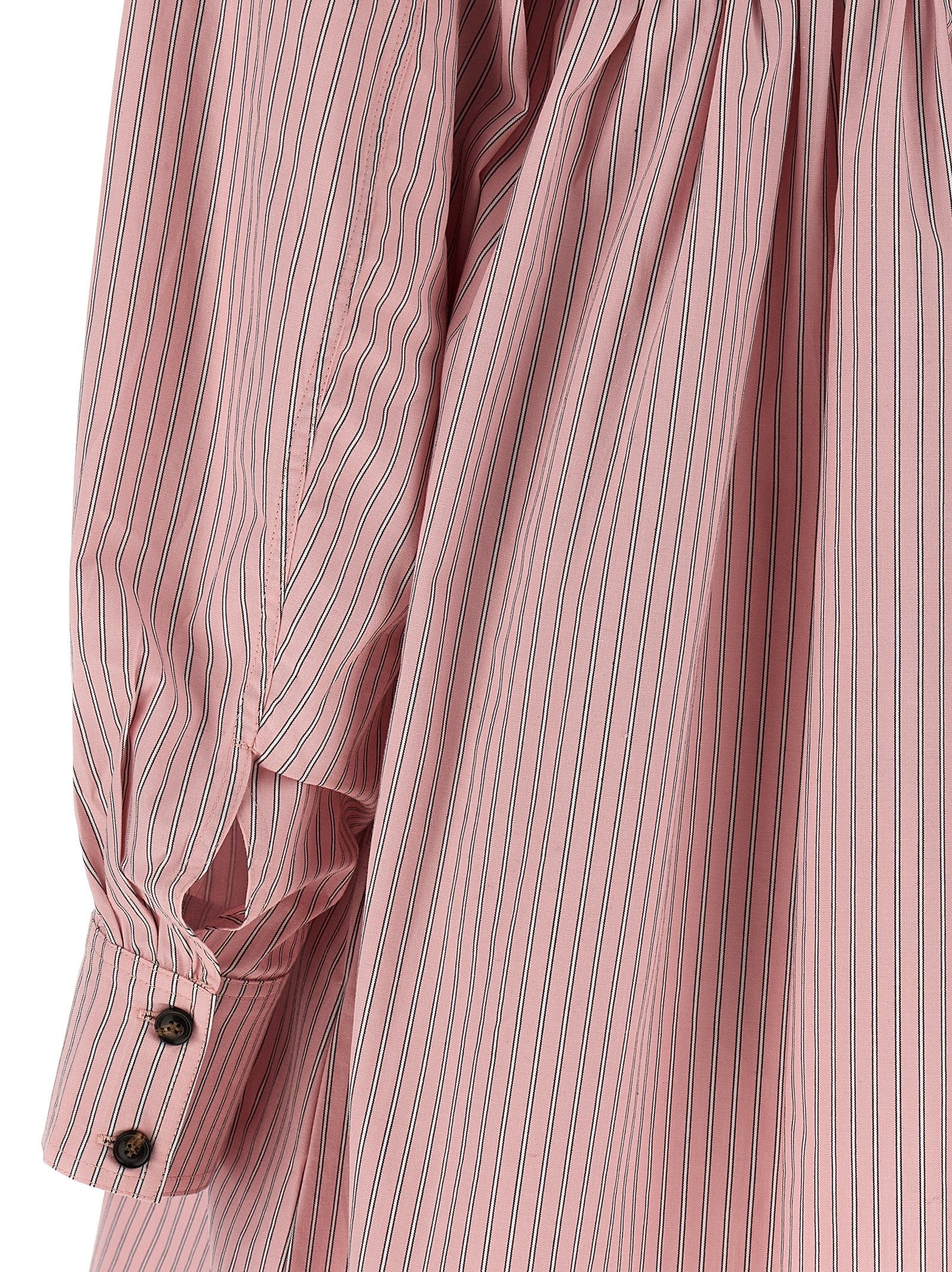Ganni Striped Dress Blue