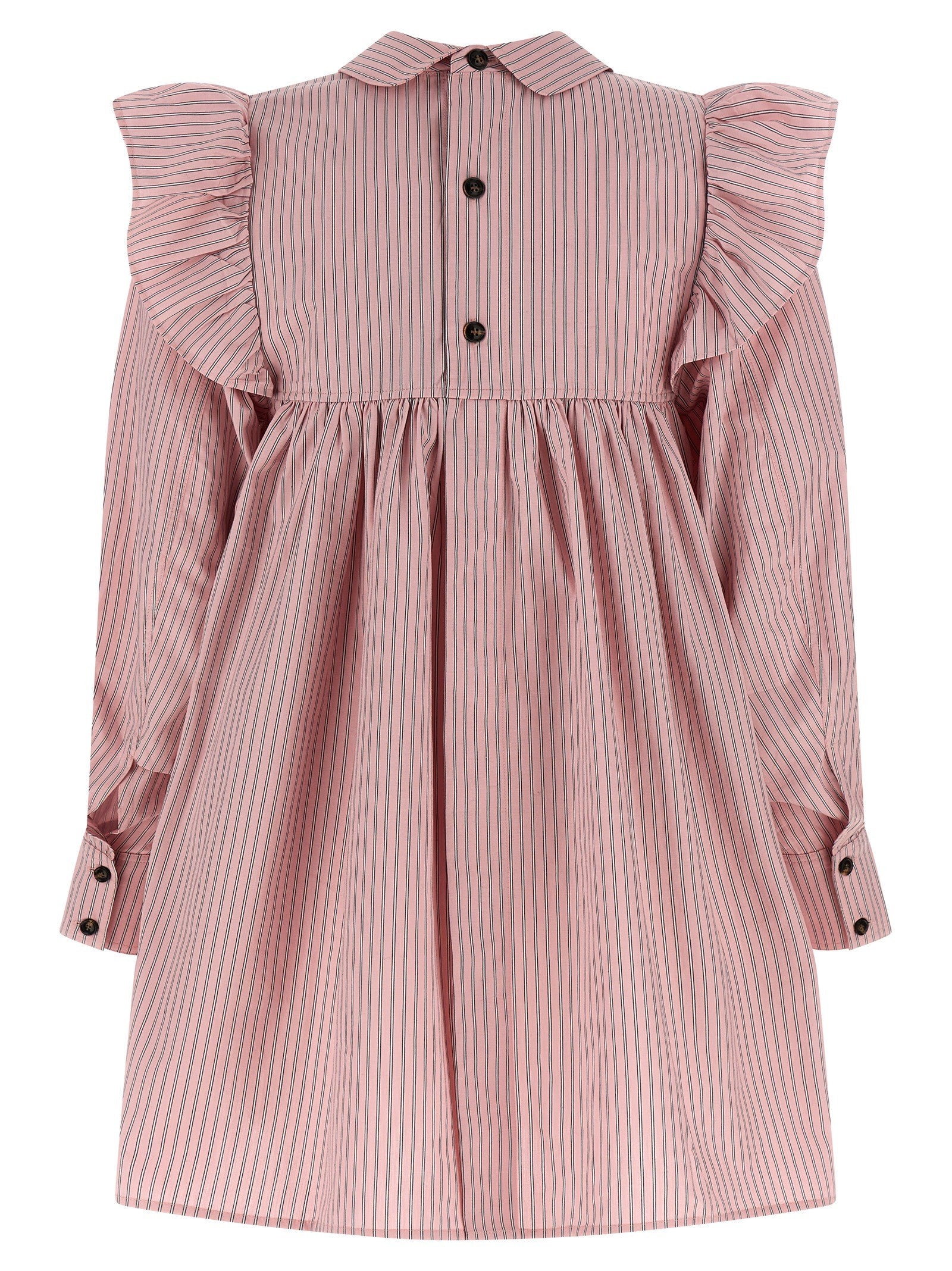 Ganni Striped Dress Blue