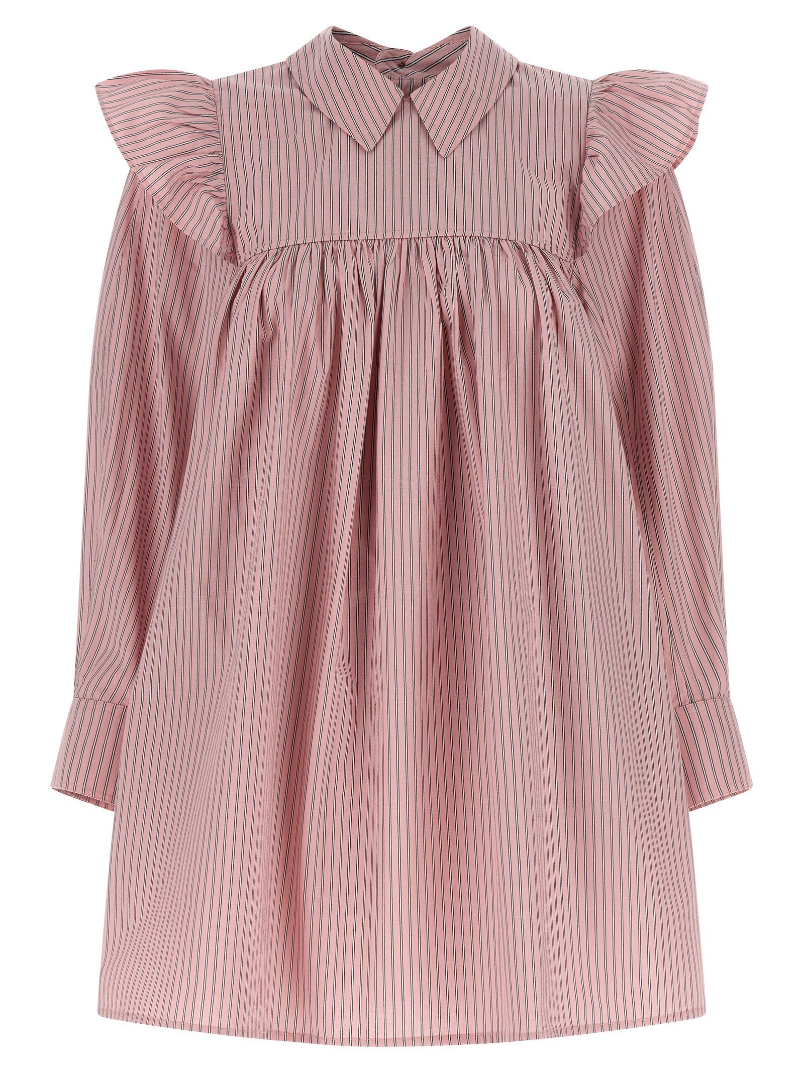 Ganni Striped Dress Blue
