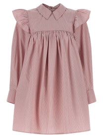 Ganni Striped Dress Blue