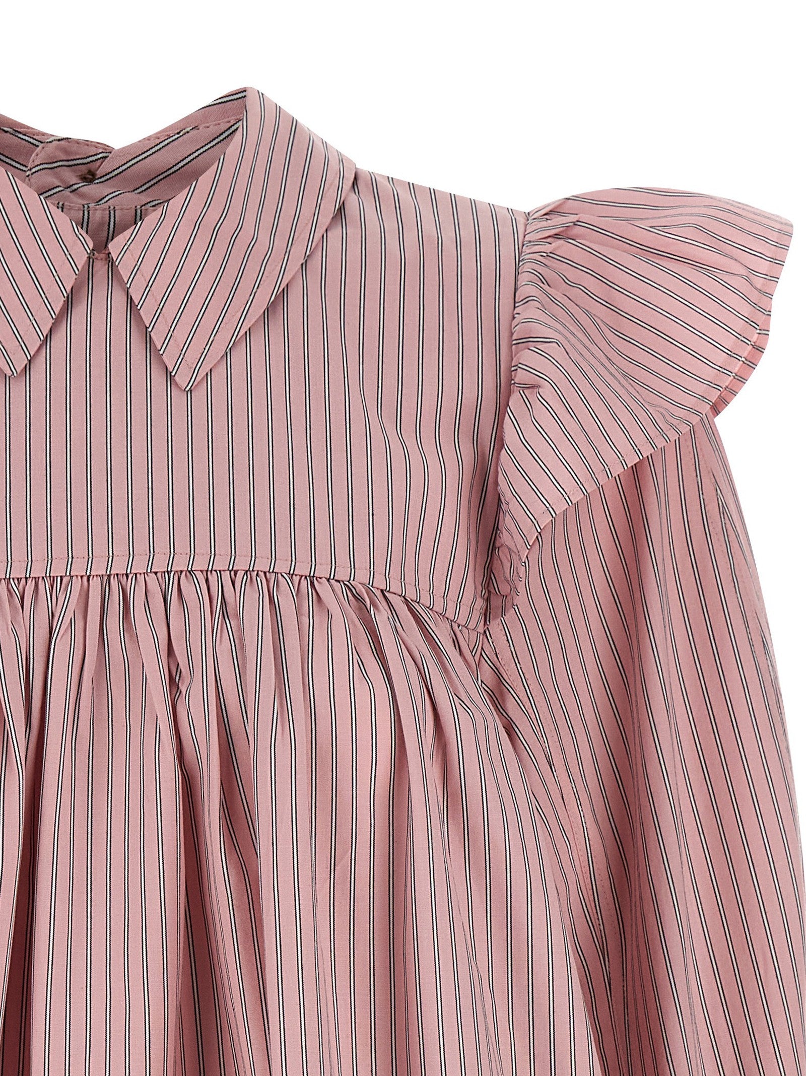 Ganni Striped Dress Blue