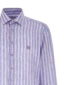 ETRO Striped Linen Shirt Gold