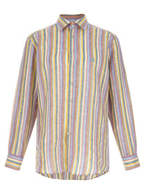 ETRO Striped Linen Shirt Gold