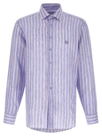 ETRO Striped Linen Shirt Gold