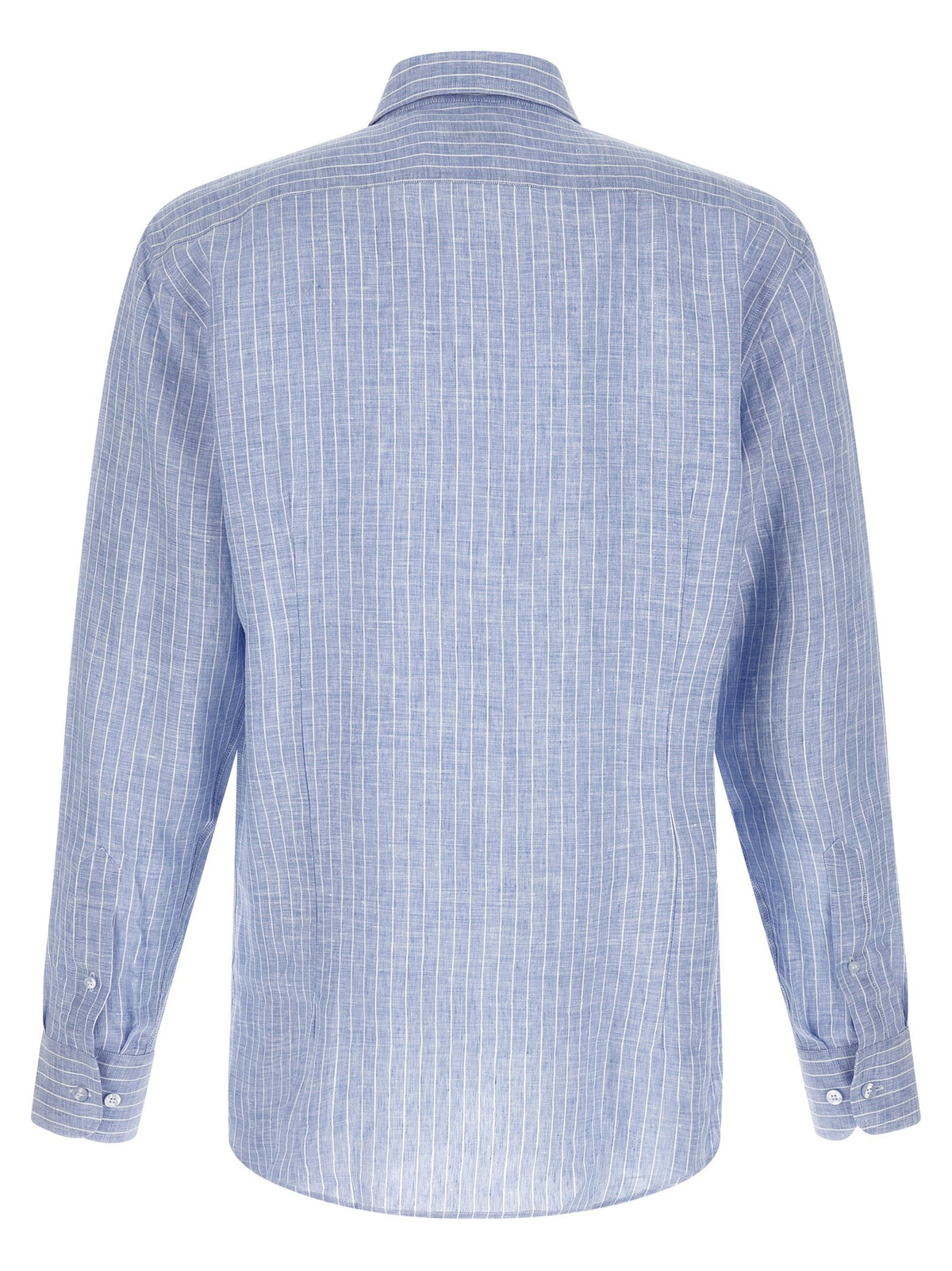 ETRO Striped Linen Shirt Blue