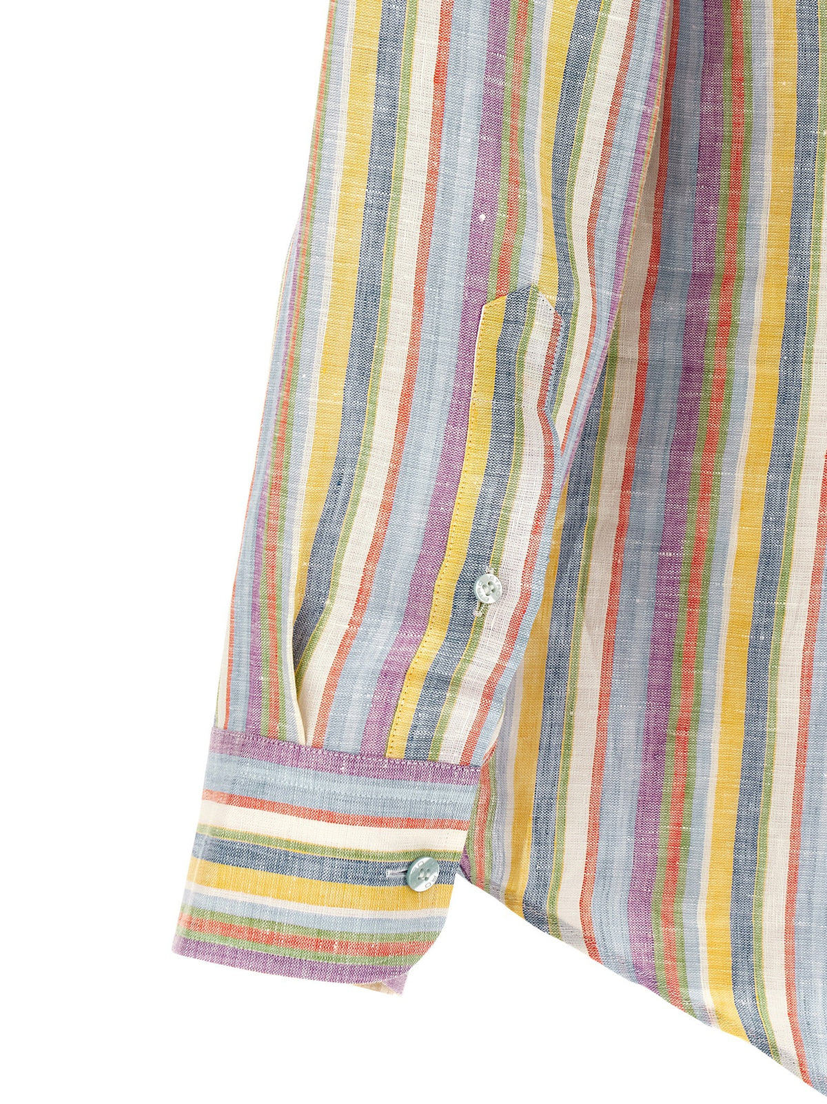 ETRO Striped Linen Shirt Gold
