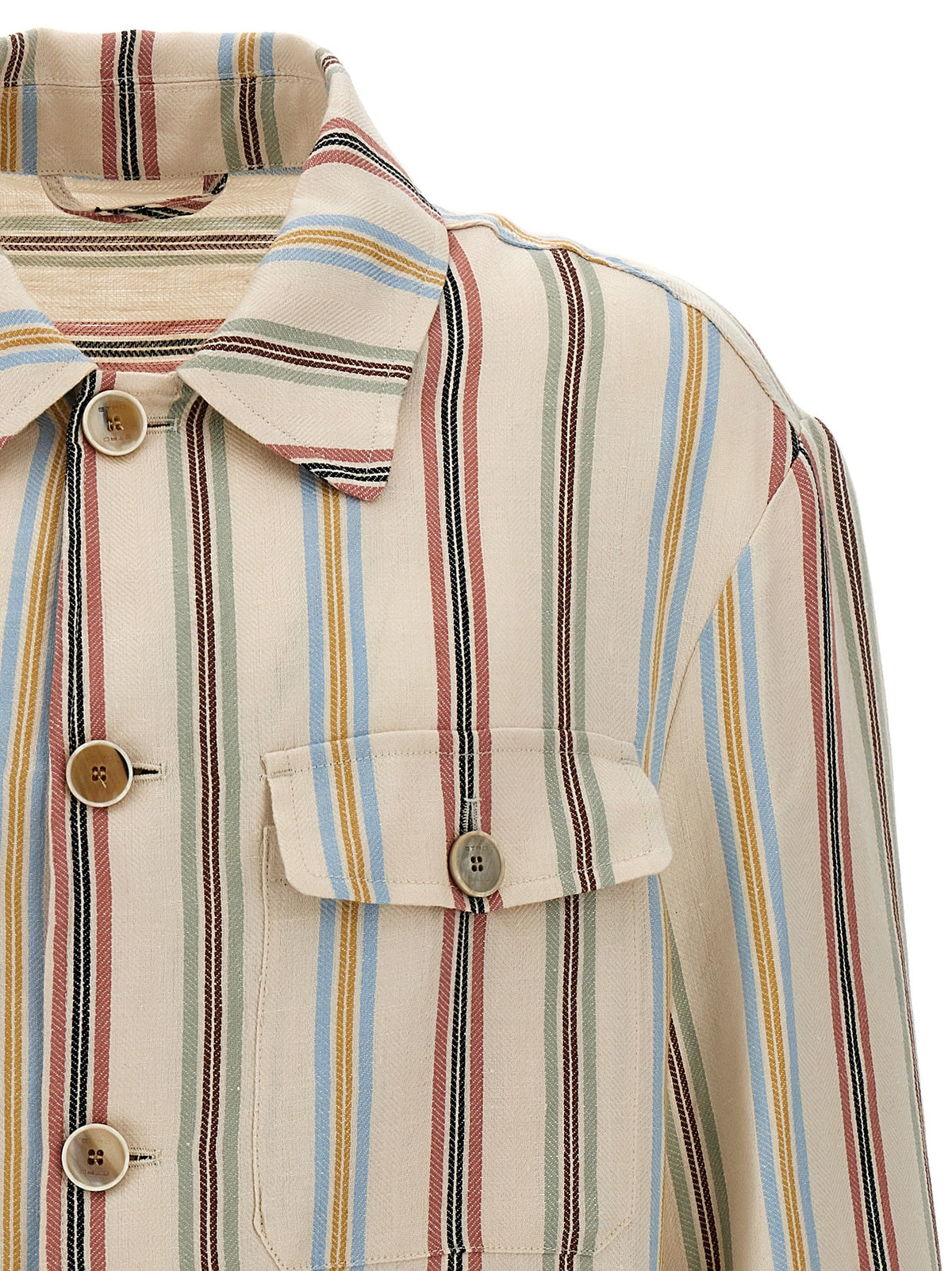 ETRO Striped Overshirt Gold