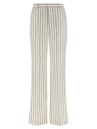 Balmain Striped Pants White