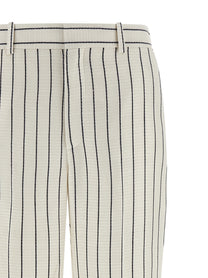 Balmain Striped Pants White