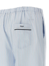 PRADA Striped Pants Blue
