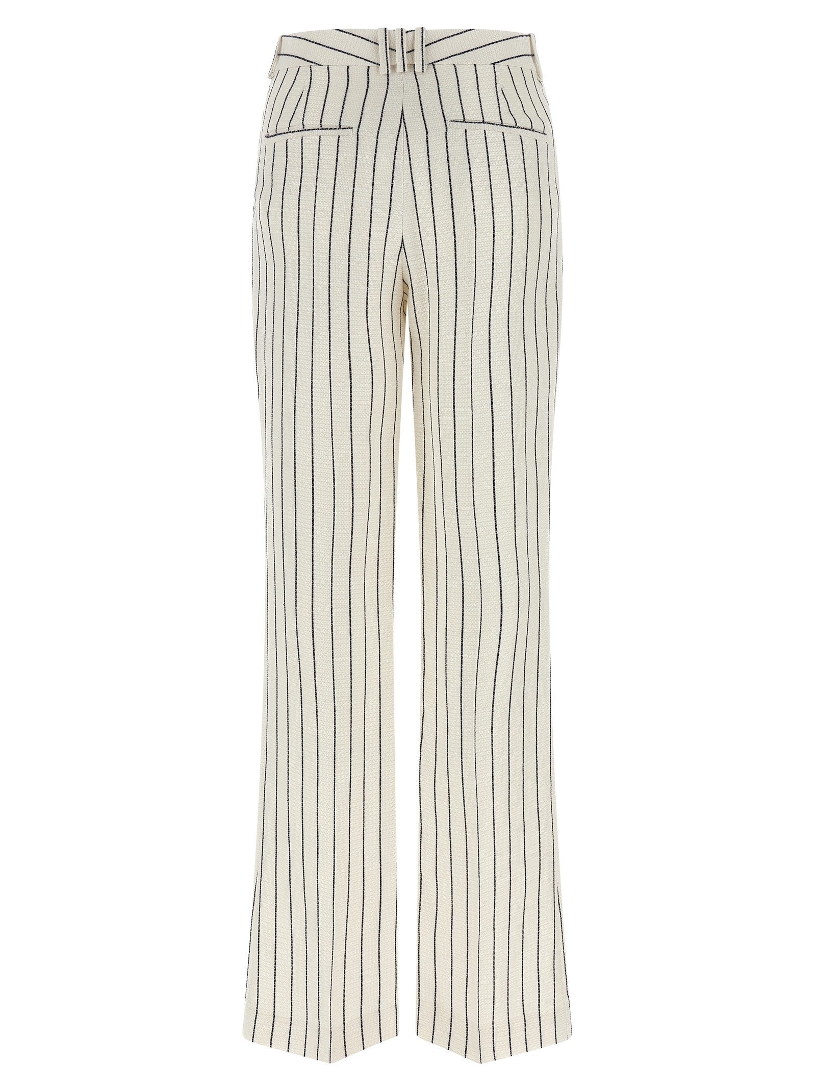 Balmain Striped Pants White