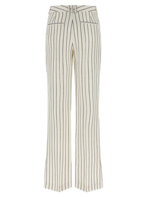 Balmain Striped Pants White