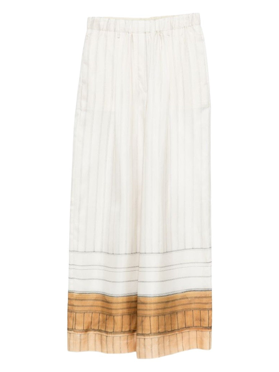 Alysi Women's Striped Pants White