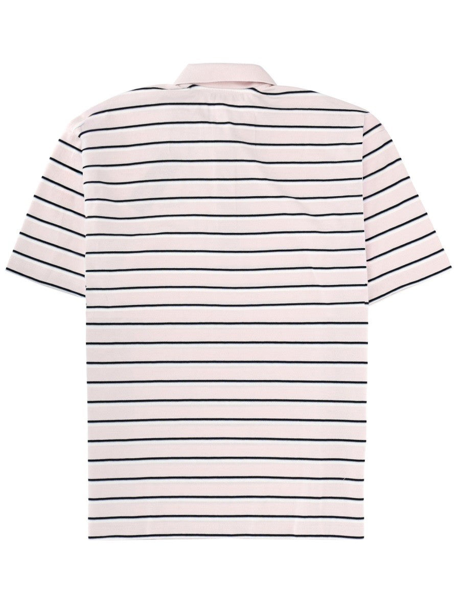 ROTATE Birger Christensen Women's Striped Polo Shirt Blue