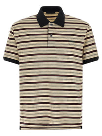 Prada Striped Polo Shirt Gold